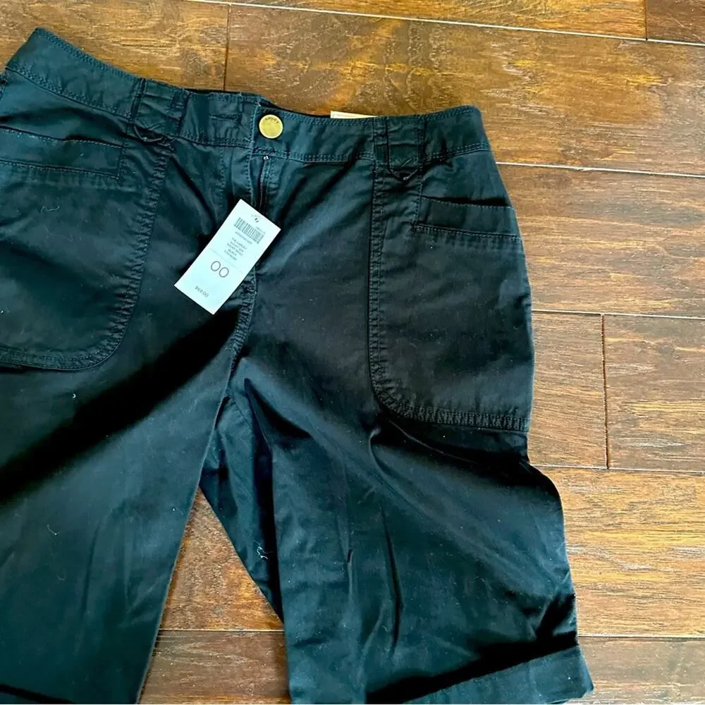 Chico’s The Carley Short Black Bermuda Short 570136590 Size 00 Extra Small NWT